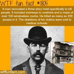holly-go-litely:  finalfrontiertomordor:  colorsoftheswim:  lordofthelesbians:  colorsoftheswim:  what-is-this-i-dont-even:  wtf-fun-factss:  serial killer: H. H. Holmes - WTF fun facts  This is the opposite of a fun fact  I present to you ladies and
