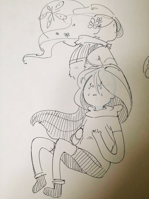 purpleorange:  Some adventure time doodles. Man I’ve watched the leaks of the new mini series and it was just….CN can’t you please let this human boy be happy????