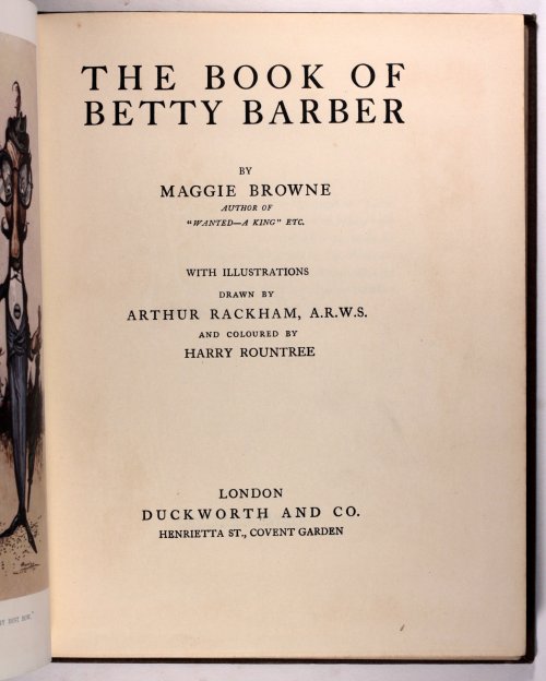 michaelmoonsbookshop:The Book of Betty Barber - First Edition 1910illustrated by Arthur Rackham - th