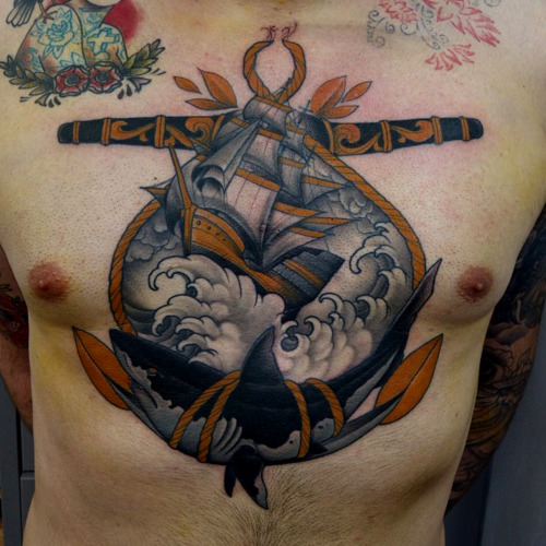 thievinggenius:  Tattoo done by Mitchell Allenden. @sneakymitch