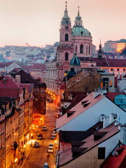 bluepueblo:  Dusk, Prague, Czech Republic