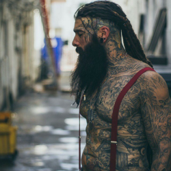 asifthisisme:Dreads, beard, tats this is Daze www.instagram.com/fadesbydaze www.iamdaze.com