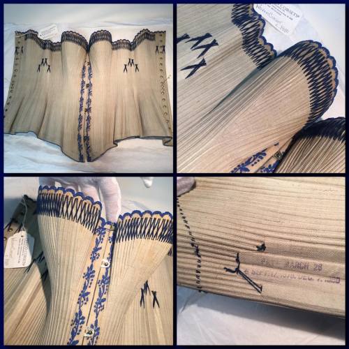 periodcorsets:Look no seams! This rare specimen is a woven corset. I pulled this from our vintage 
