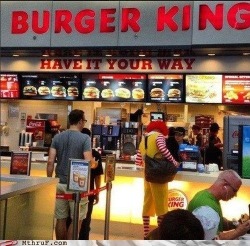 cupfullofjoy:  Even Ronald doesn’t eat McDonalds  This has to be a fireable offense.