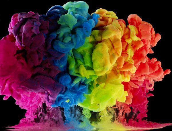 submissiveinclination:  jedavu:  Colored Liquids Create Gorgeous Rainbow Explosions