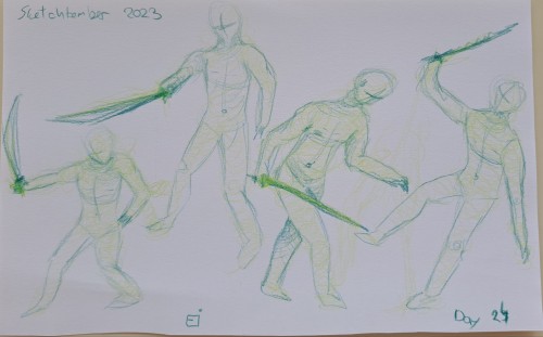 Sketchtember 2023 Day 24: Swordfighting