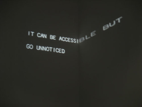 1000scientists:  It can be accessible but go unnoticed, 1970 Robert Barry