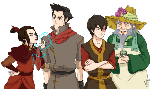 moonsugarishighlyaddictive:When Avatar: The Last Airbender meets Avatar: The Legend of Korra.I almost drew the whole cre