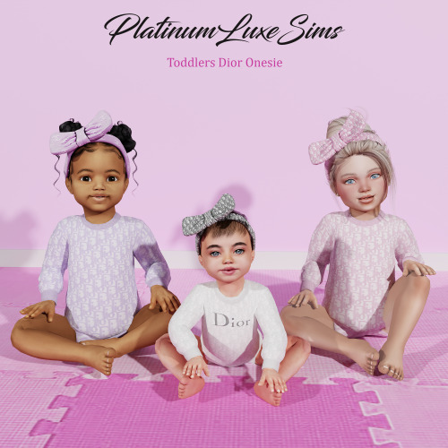 xplatinumxluxexsimsx:Toddlers Dior Onesie • 8 Swatches! DOWNLOADPatreon early access - Public 2