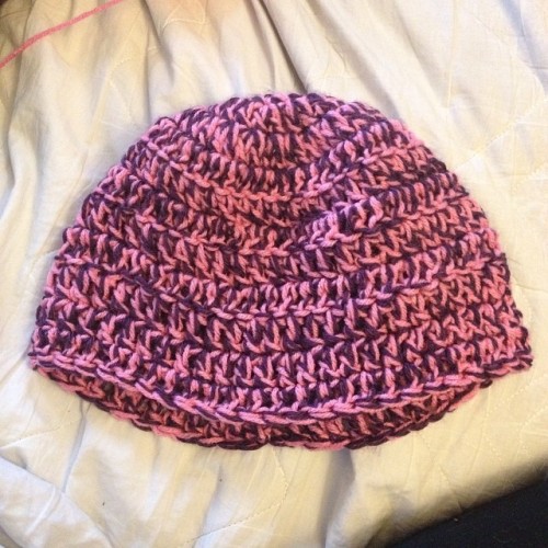 Fresh off the hook. #crochet #purple #pink #handy #hat #beanie #twist