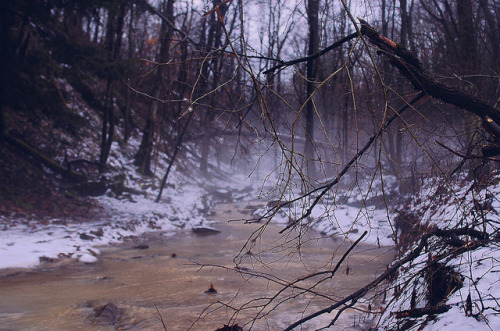 Foggy Stream by upthecliffs on Flickr.