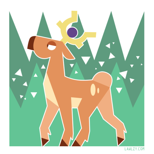 pokedump: 234 - Stantler Staring at its antlers creates an odd sensation as if one were being drawn 