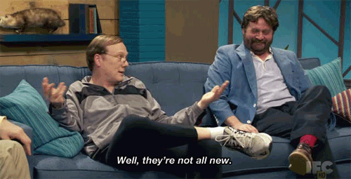 picklesandwine:  Danny Mahoney, life of the party, will bring the music (and the batteries).  Galifianakis can’t even handle it, I love this so much!