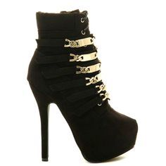 womenshoesdaily:Monica Suede #Platform #Heel #boot with gold plates. #bootie www.cutesyorigina…