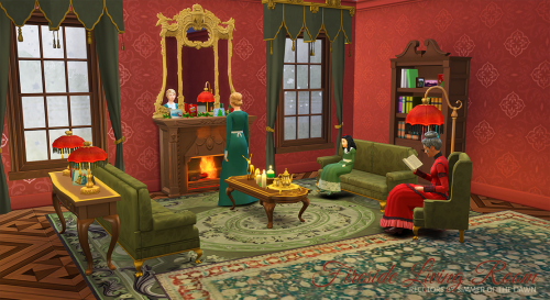 Fireside Living RoomHere is a new set of recolors in @felixandresims palette. You will need Discover