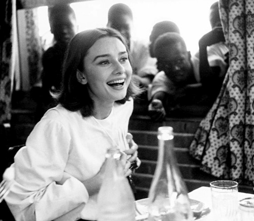 wehadfacesthen:Audrey Hepburn, 1959, in the Belgian Congo for the filming of The Nun’s Story