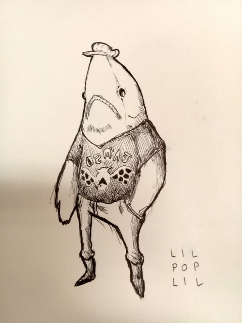 lilpoplil:The sharky boi from the band Bottom Feeders