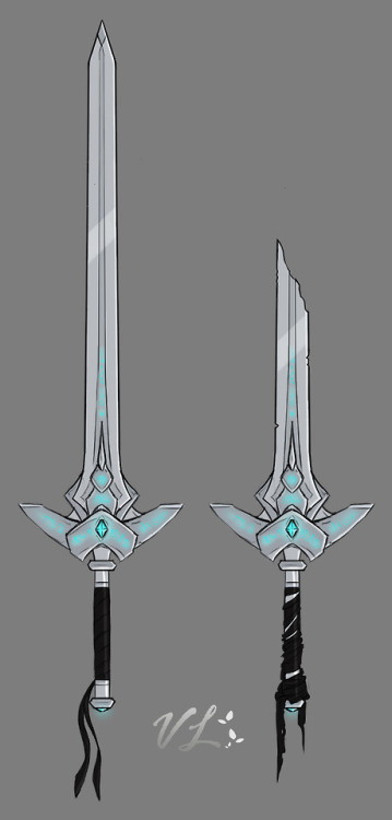 Sword design for @rukral , commissioned for their player in a DnD game. The sword belongs to a falle