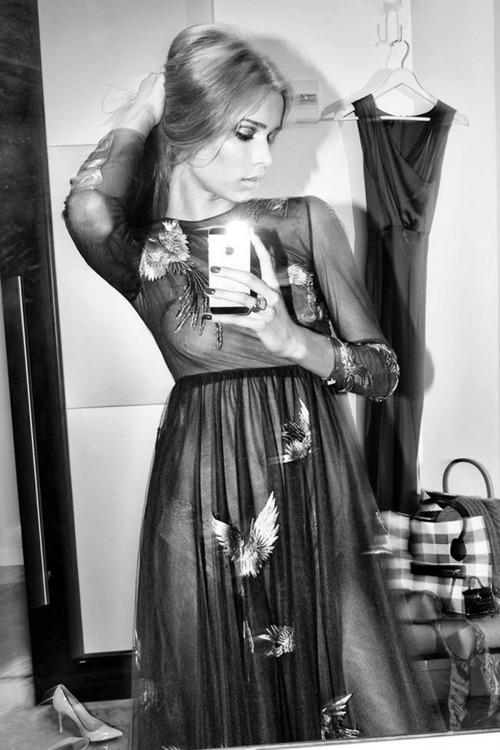 senyahearts:  Kirstin Kragh Liljegren in “Insta-Gowns” for Interview Magazine, October 2014 Photographed by: Sebastian Mader 
