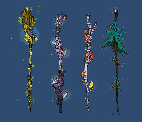 Sometimes when you need a magic staff you have to make do with random trees/branches 