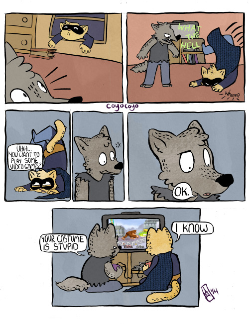 coyocoyo:  The Bully This comic I made over a year ago, but I’ve touched it up since and I’m happy to share it on tumblr C: while I’ve improved immensely since I made this, I’m still really proud of myself for making it. ps. this was during a