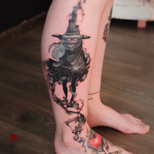 It seems that I forgot to post this finished inky witch. So here she is! ‍♀️ Похоже на то, что я