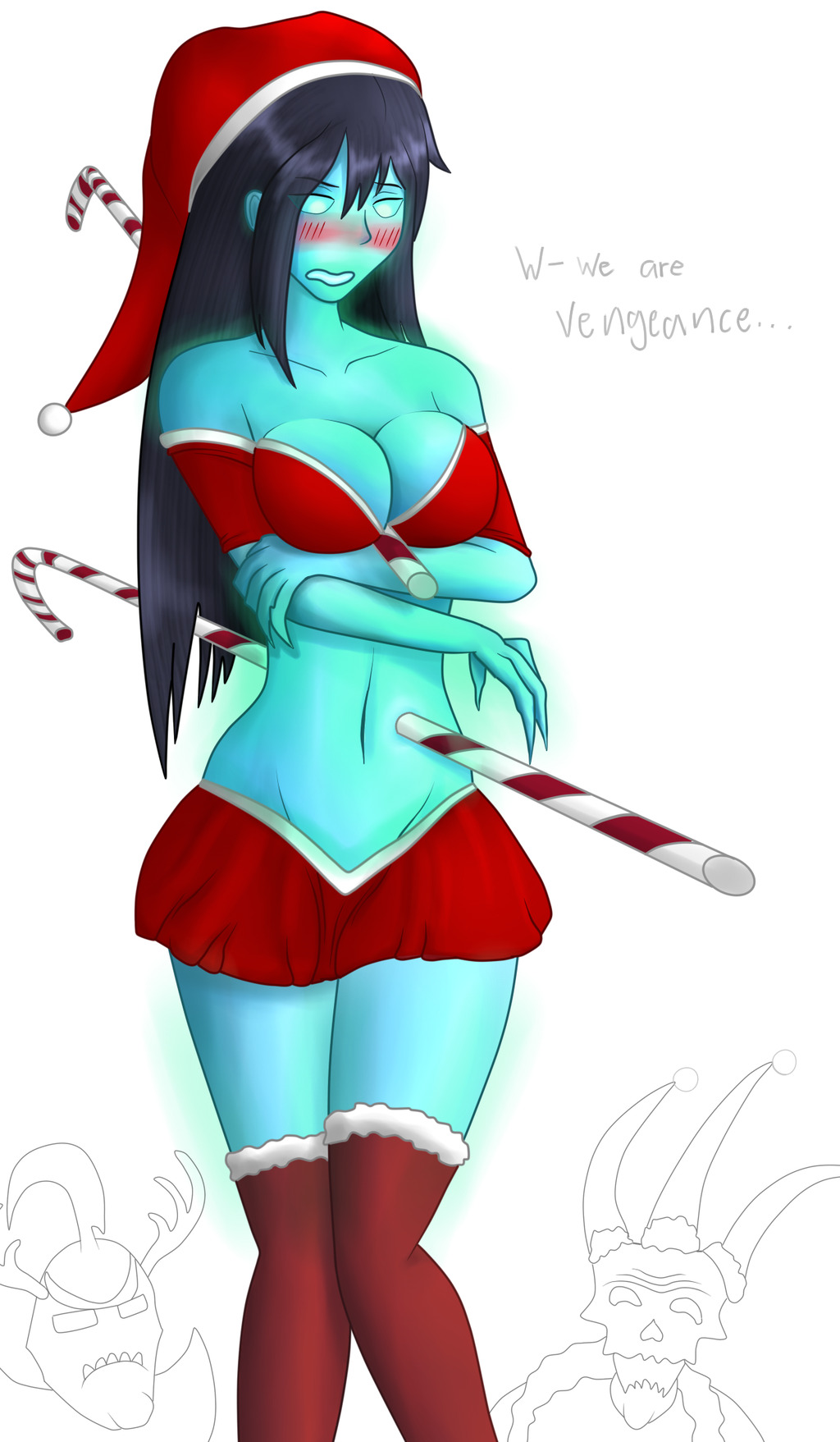 league-of-legends-sexy-girls:  Kalista, the Spear of Xmas by Acemoore
