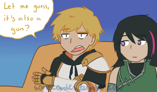 sonocomics: This is another one of those “it was a really silly idea but it REALLY MADE ME LAUGH” comics :x Click HERE to check out other assorted anime/show comics, including more RWBY!  Click HERE to view my schedule for the current month!   