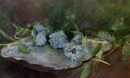 paintingispoetry: Paul César Helleu, Hydrangeas, ca. 1880-1920