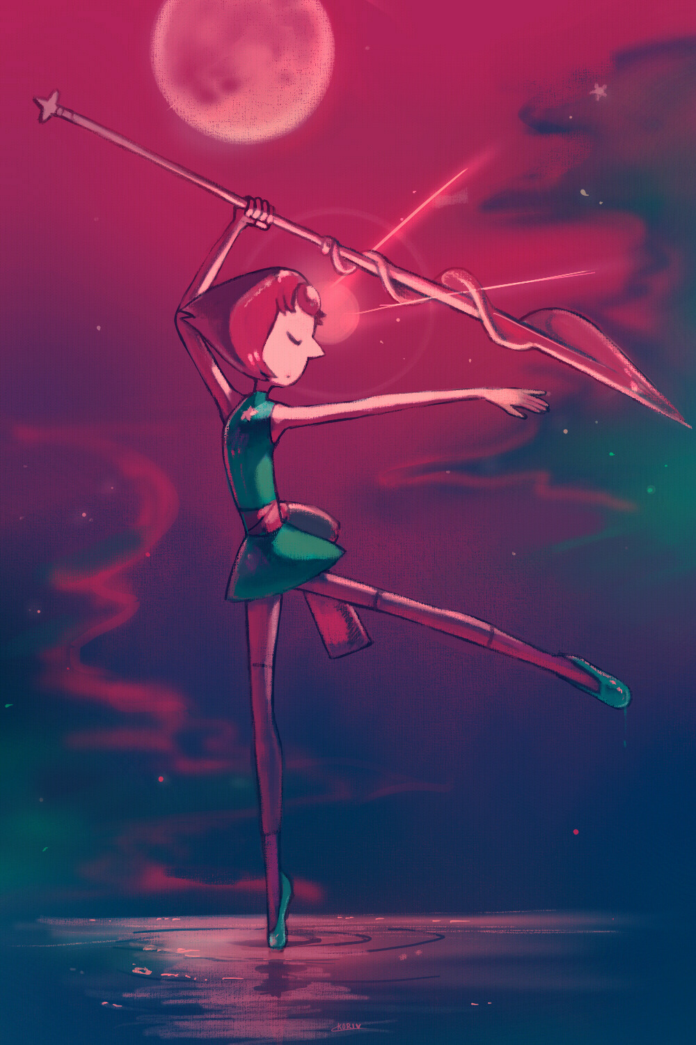 korisinquehacer:  Delicate dance at moonlight  