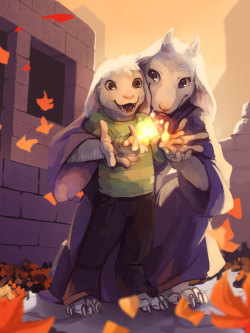 kaenith:  Here, have a cute mother-and-son bonding moment: Toriel first teaching Asriel to use magic :)