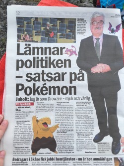 dement09:  useless-swedenfacts:  Leaves politics - focuses on Pokémon “Im like drowzee- soft and kind”  What a time to be alive 