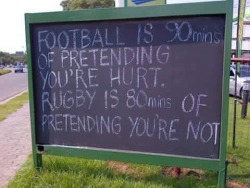 ilovetherugby:  Rugby > Football 