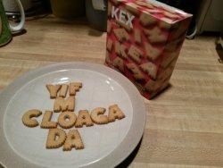 rhumbarat:     BUYER BEWARE!Ikea’s Kex cookies come with an inadequate assortment of letter shapes.        