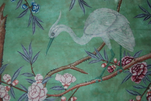 The hand-painted Chinese wallpaper in the State Bedroom at ErddigSource: National Trust - Treasure H