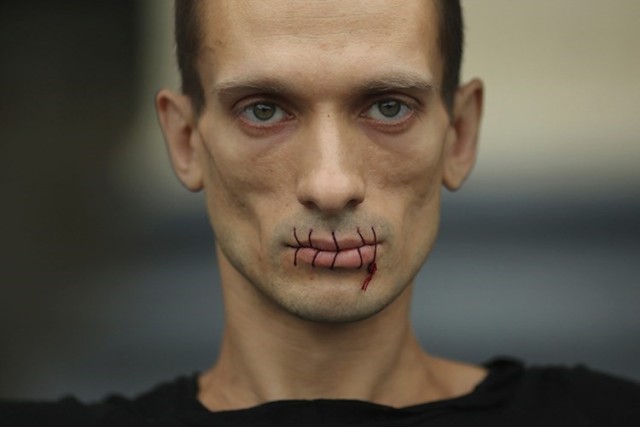 STITCH #art#protest#petr pavlensky#human rights#politics#russia#vladimir putin#moscow