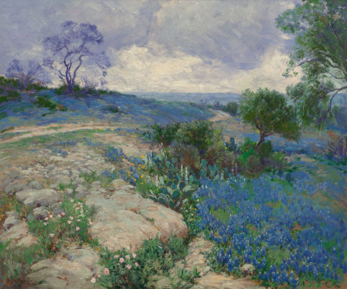 catonhottinroof:Julian Onderdonk (1882-1922)Bluebonnets in the Misty Morning / Bluebonnets in Spring