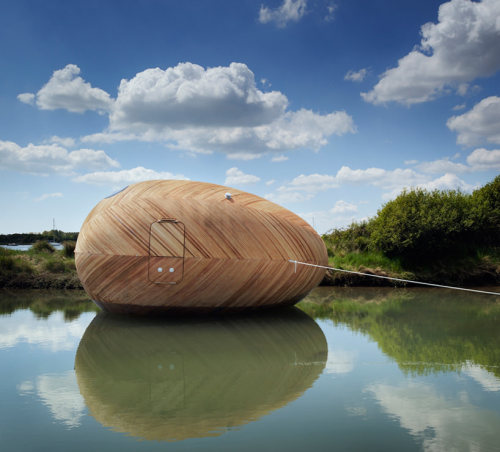 homelimag:The Exbury Egg: Floating Wooden Dwelling by SPUD and PAD Studiofrom Homeli.co.uk ~ { Faceb