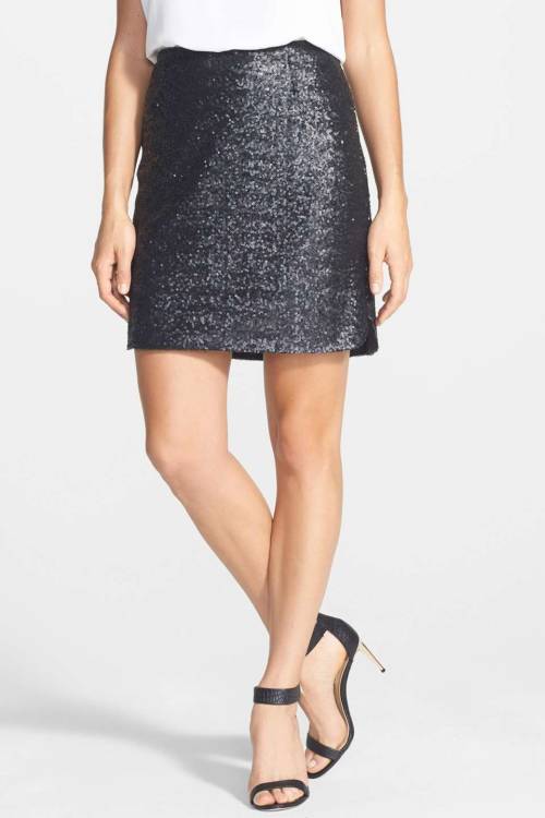 Sequin Knit Skirt (Petite)