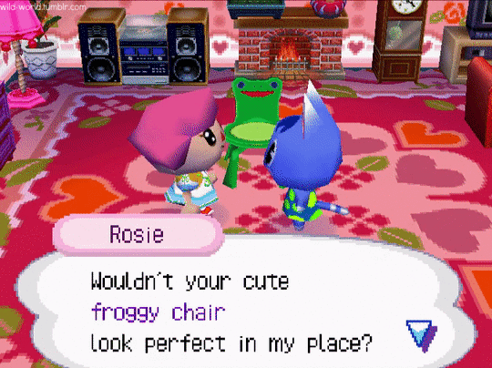 wild-world:

Rosie hunts for bargains at the Flea Market #animal crossing