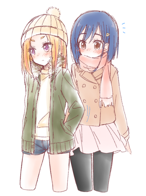 ✧･ﾟ: *✧ Pocket Handholding ✧ *:･ﾟ✧♡ Characters ♡ :Cocona ♥ Yayaka♢ Anime ♢ : Flip Flappers (AL, KIT,