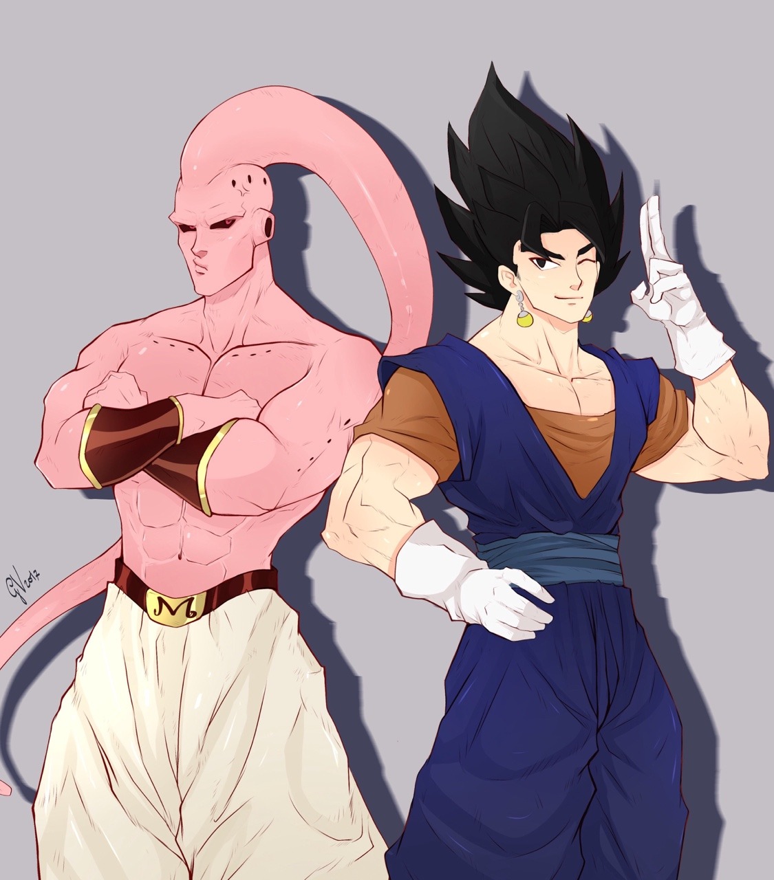 I sketched Majin Buu because I want some candy : r/dbz