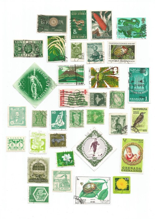 assortedniknaks:green stamps
