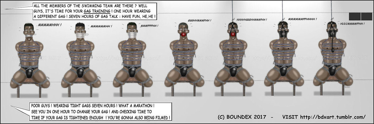 invids1: bdxart:  The magnificent gagged seven ;-)  Mmmmmmmmmpppphhhhh !   Hot.