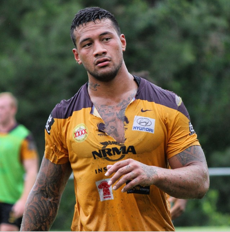 roscoe66:  James Gavet, Daniel Vidot and Corey Oates of the Brisbane Broncos 