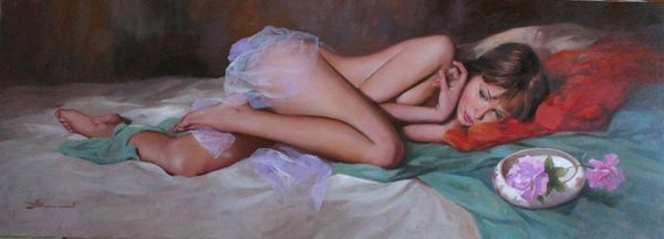artbeautypaintings:  Nude - Spartaco Lombardo 