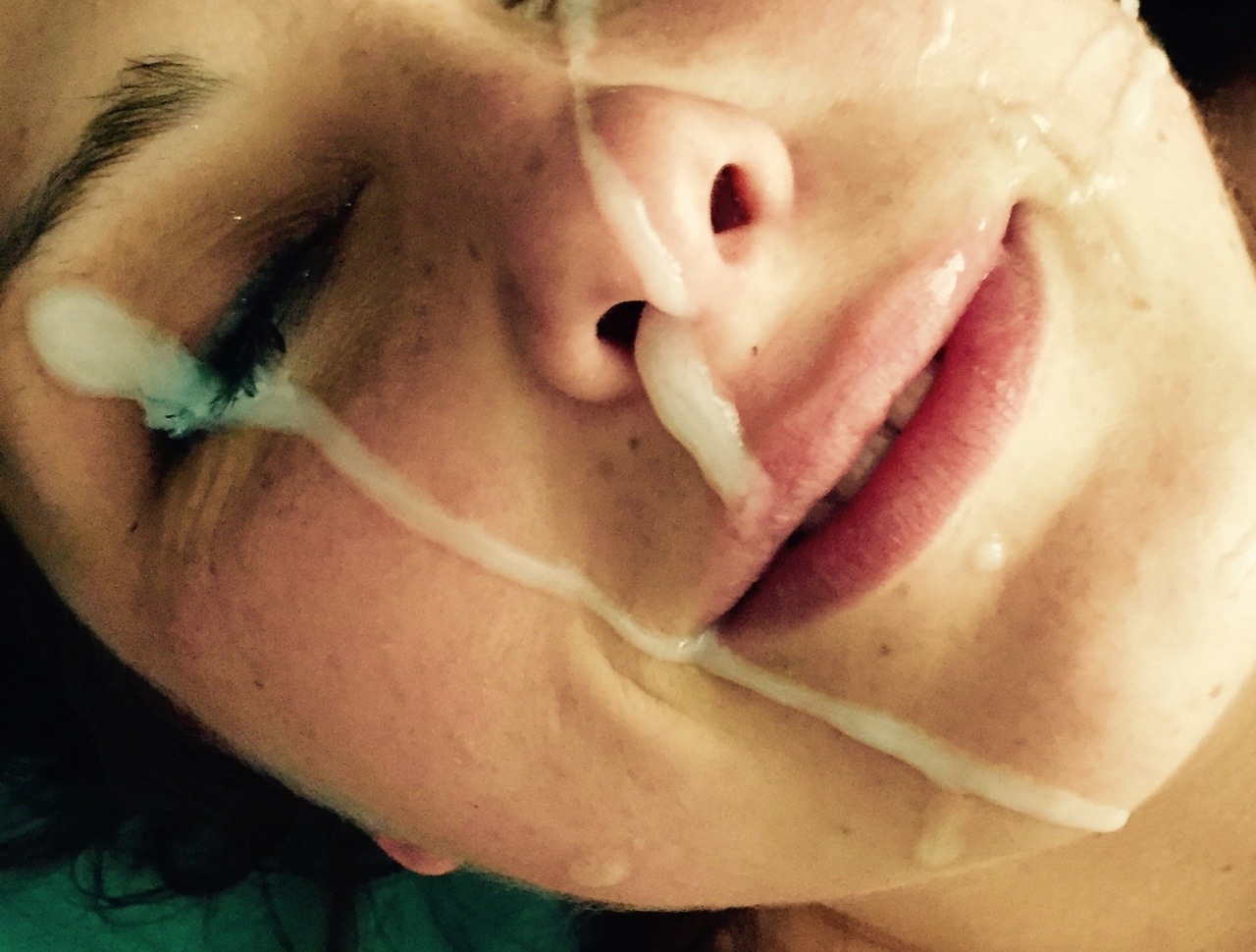 jizznation:  Another amazong facial from the lovely pierced-whore 