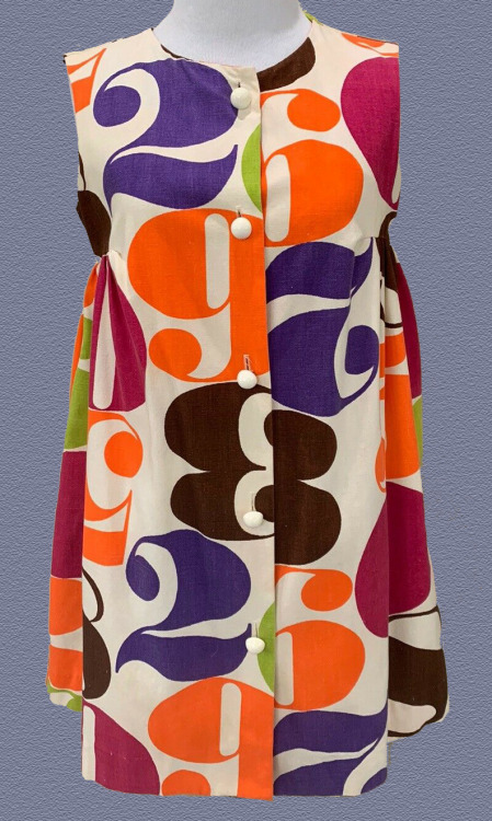 Pop Art dress by Lazy U, c. 1960s.