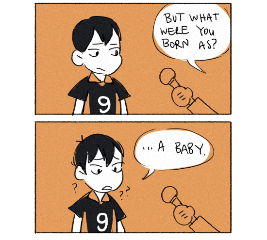 hawberries:  kageyama gets interviewed
