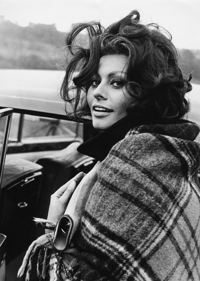 Sophia Loren on the set of 